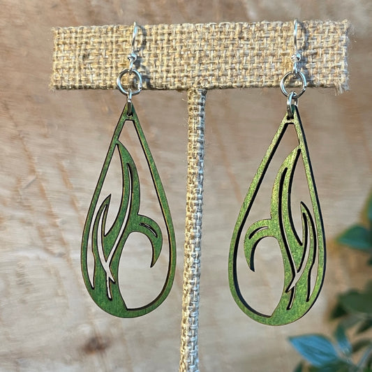 Grass Blade - Laser Cut Wooden Earring