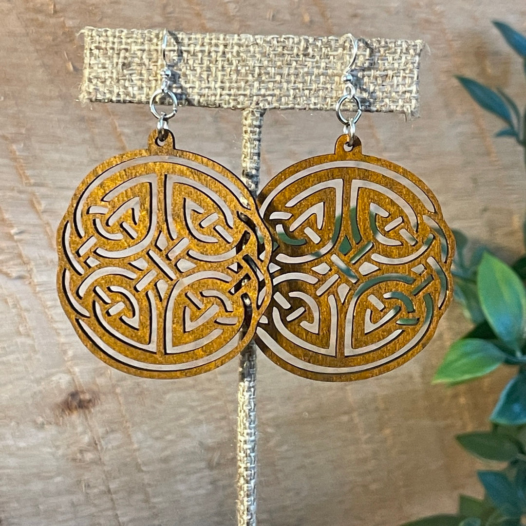 Irish Design - Laser Cut Wooden Earring