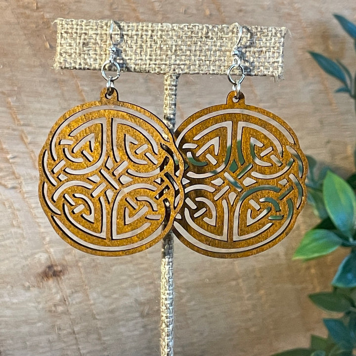 Irish Design - Laser Cut Wooden Earring