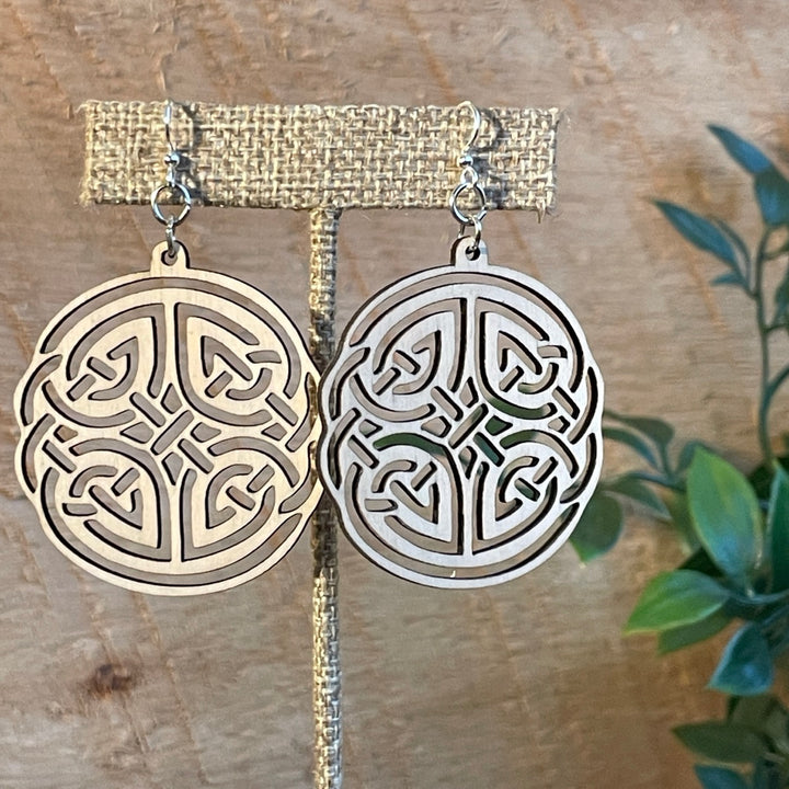 Irish Design - Laser Cut Wooden Earring