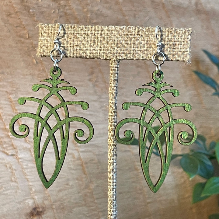 Fancy Acorn - Laser Cut Wooden Earring