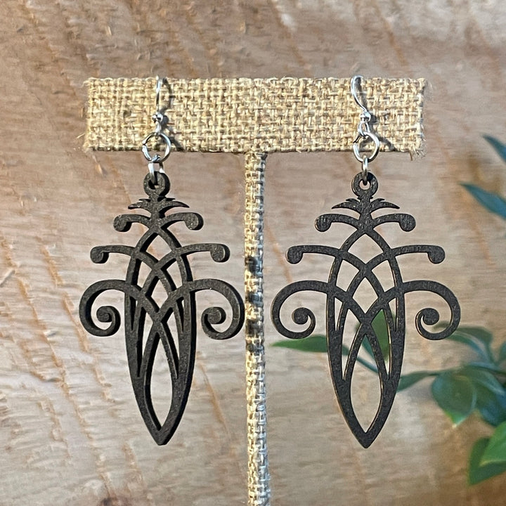 Fancy Acorn - Laser Cut Wooden Earring