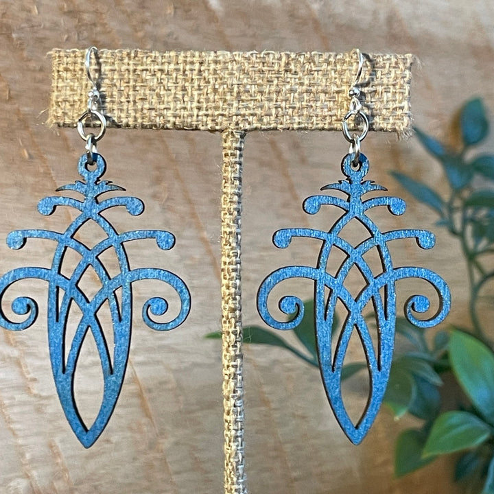 Fancy Acorn - Laser Cut Wooden Earring