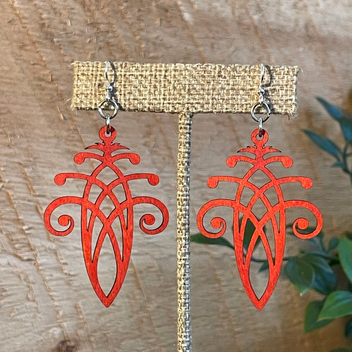 Fancy Acorn - Laser Cut Wooden Earring