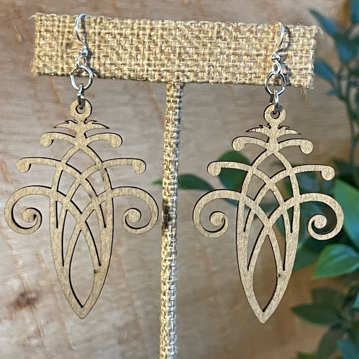 Fancy Acorn - Laser Cut Wooden Earring