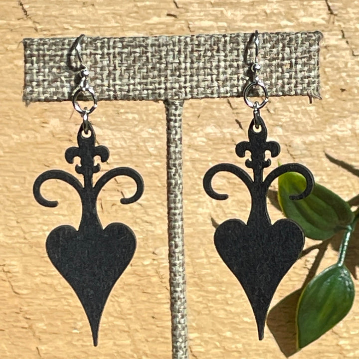 Rooted Fleur De Lis - Laser Cut Wooden Earring