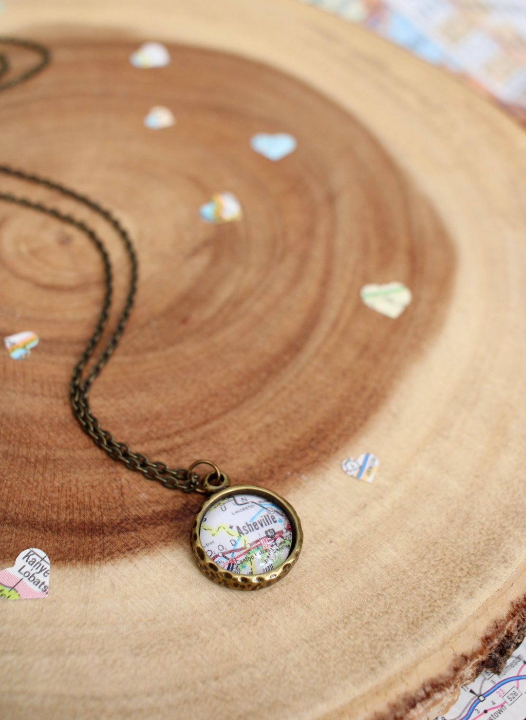 Asheville Map Pendant By Livin' Freely