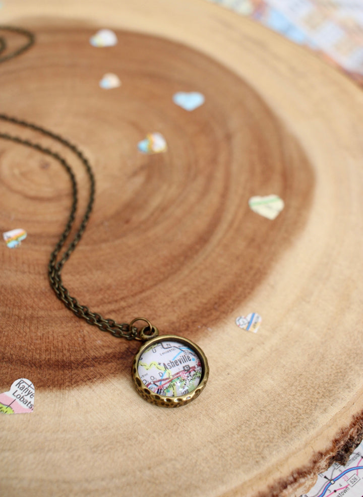 Asheville Map Pendant By Livin' Freely