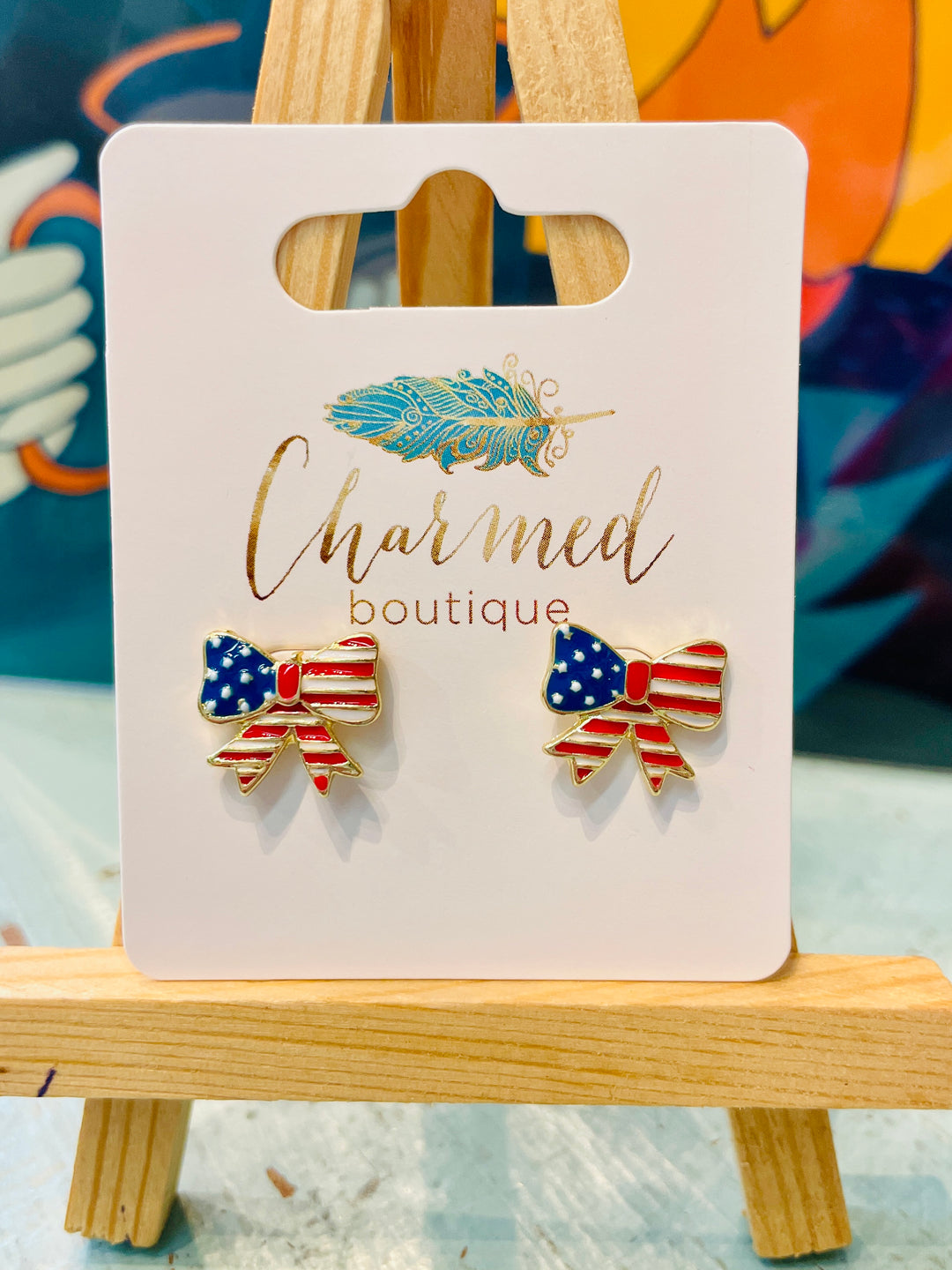 USA Patriotic Stud Earrings