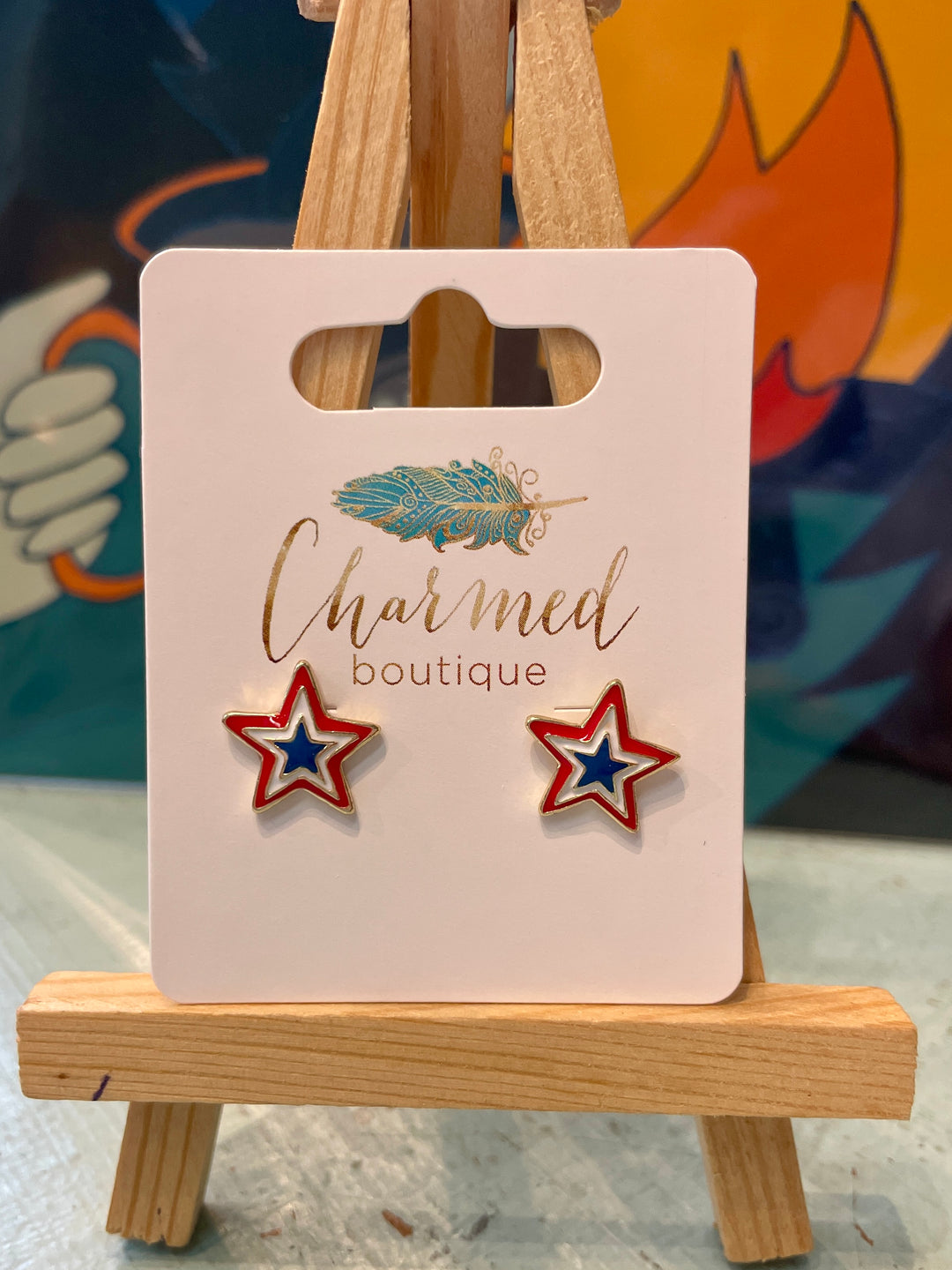 USA Patriotic Stud Earrings