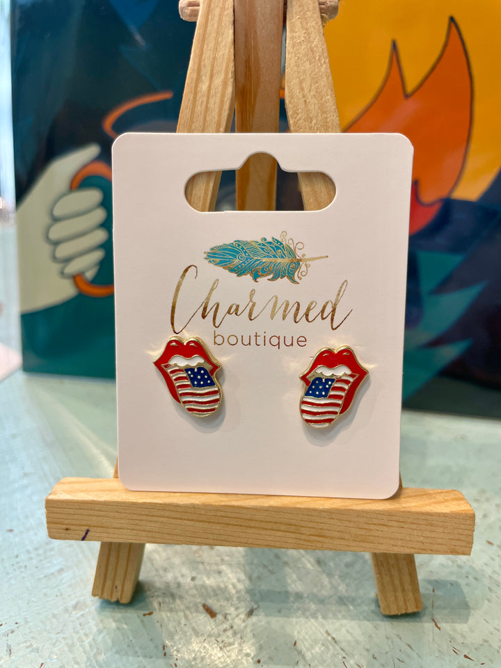 USA Patriotic Stud Earrings