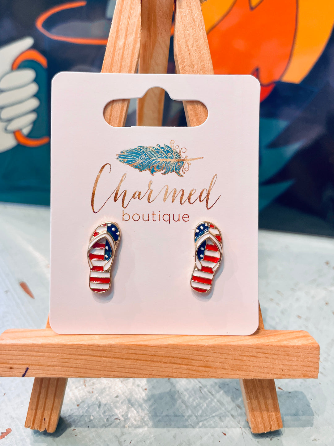 USA Patriotic Stud Earrings