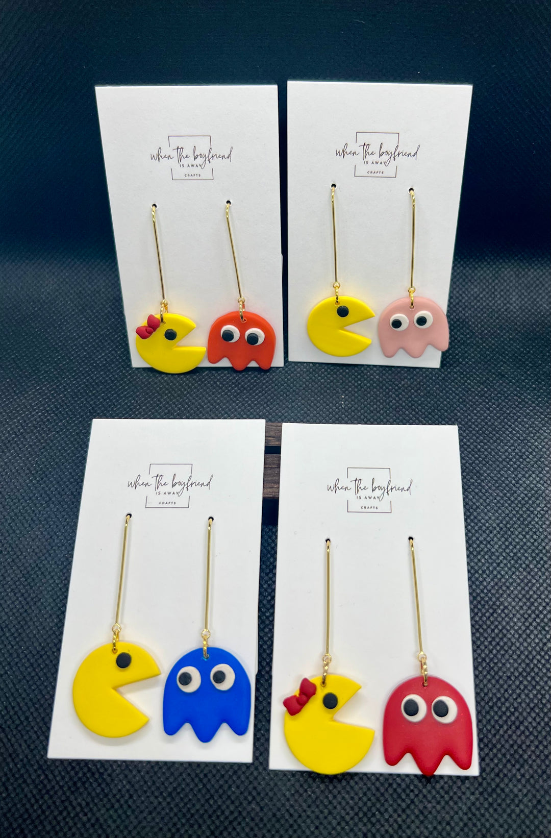 Pac Man Set Dangles