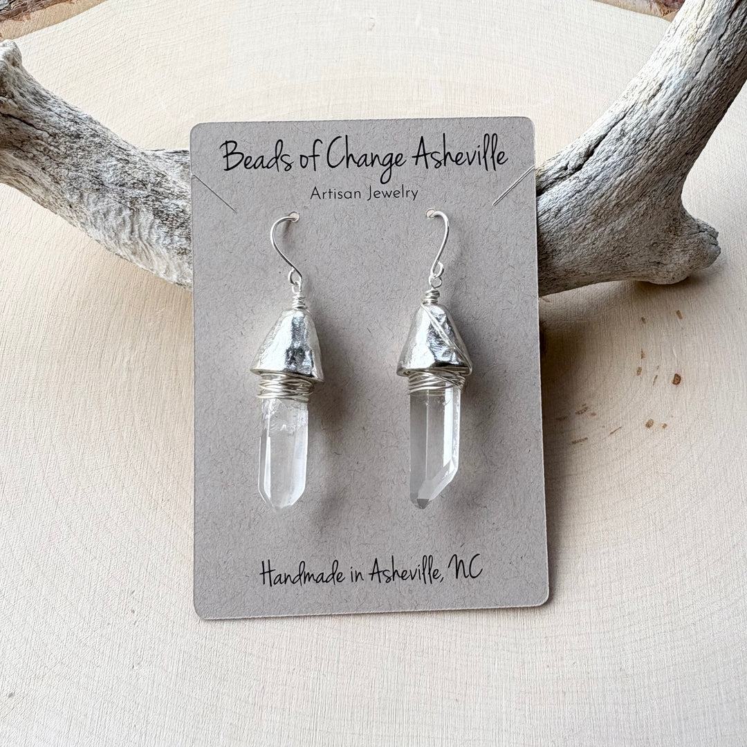 Crystal Quartz Drop Earrings