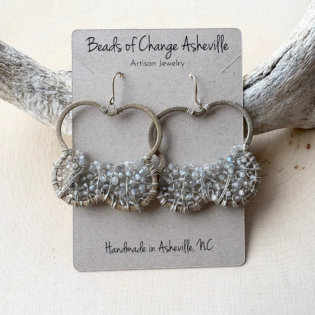 Labradorite Cluster Earrings