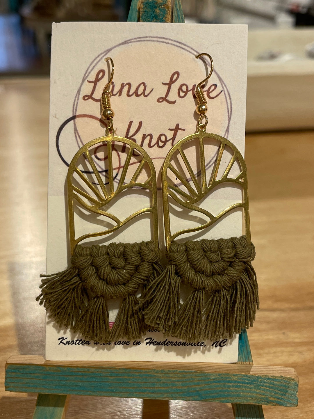 Macramé Mountain Sunrise Earrings