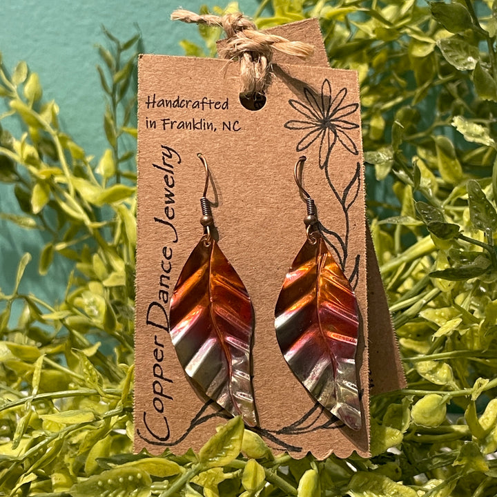 Copper Dance Jewelry - Fired Two Tone Leaf
