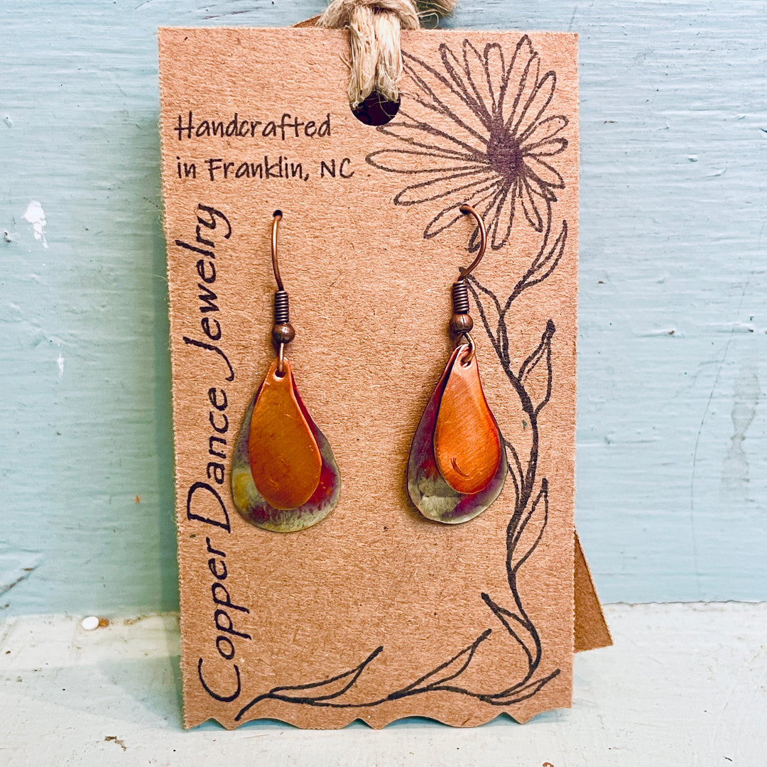 Copper Dance Jewelry - Layered Teardrop