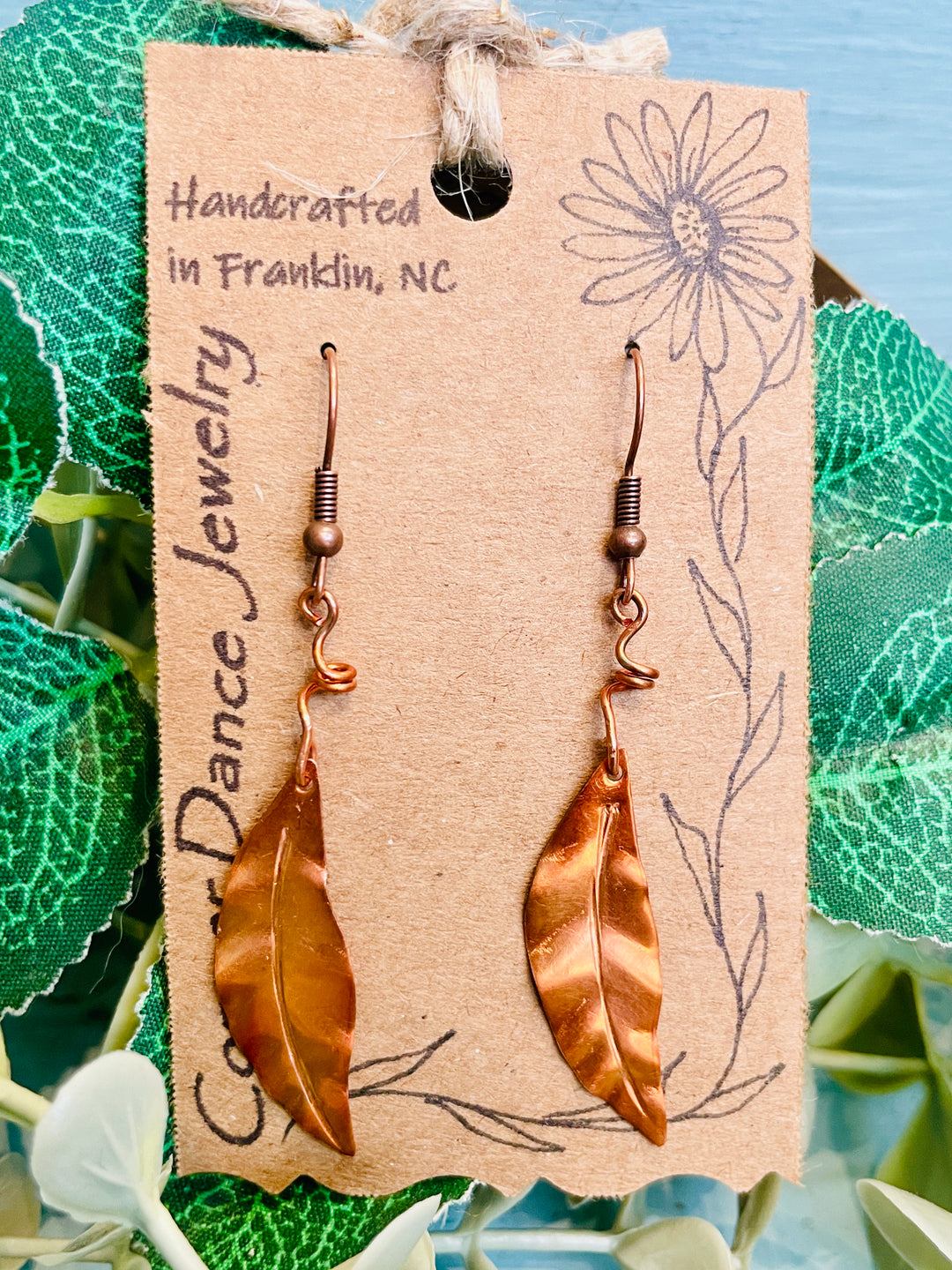 Copper Dance Jewelry - Natural Curly Stem Leaf