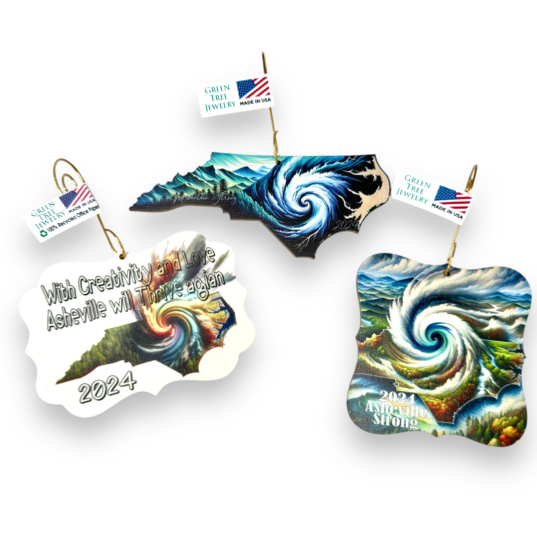 Asheville 'We Will Thrive Again' Wooden Ornament