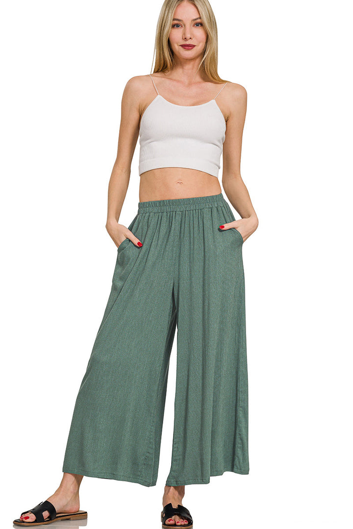 Wide Leg Capri Pants