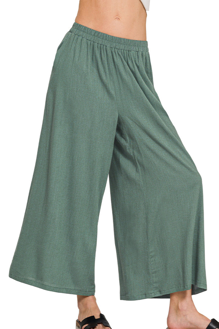 Wide Leg Capri Pants
