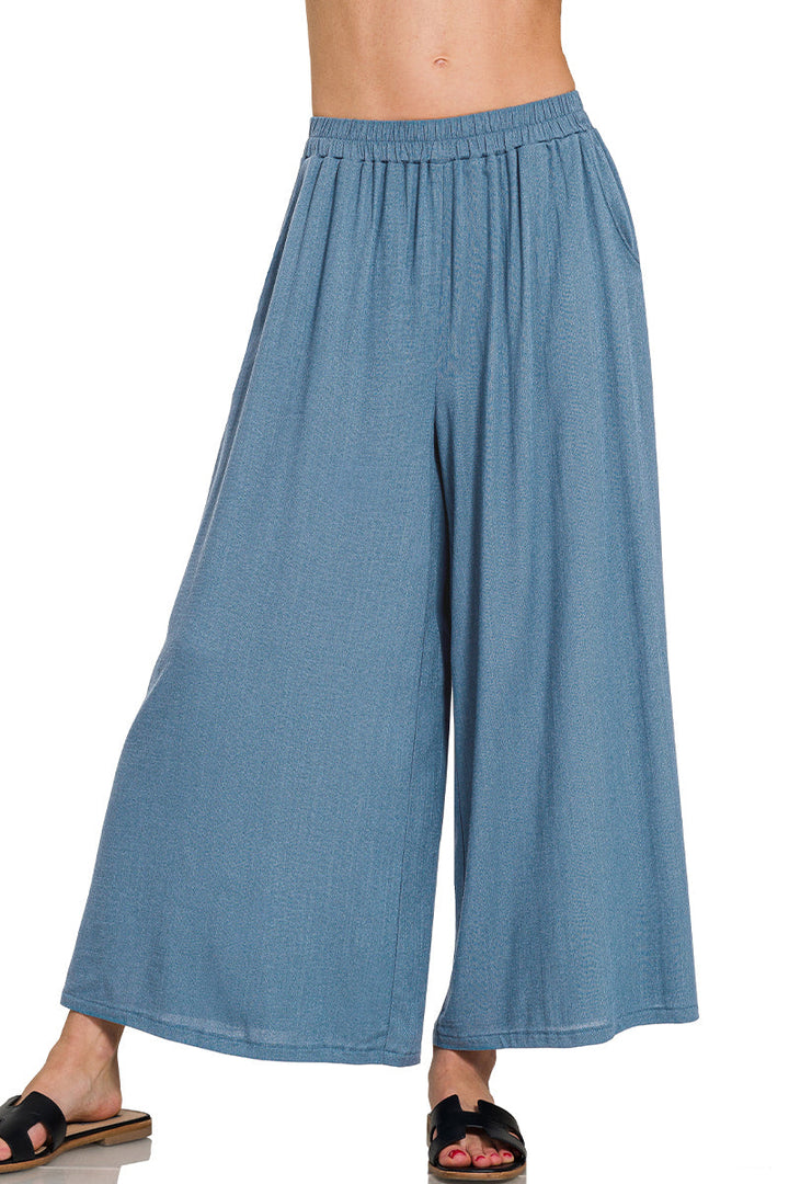 Wide Leg Capri Pants