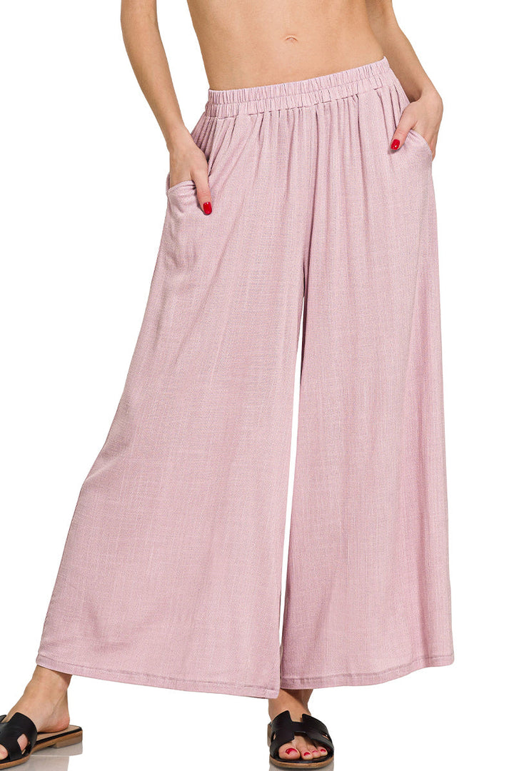 Wide Leg Capri Pants