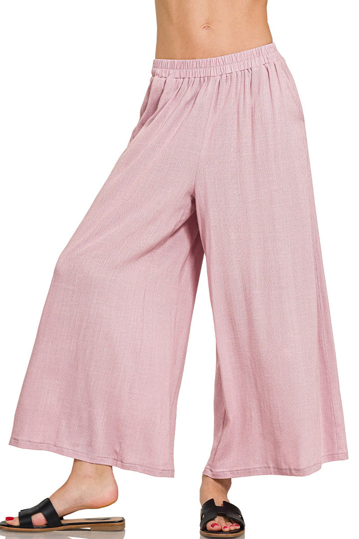 Wide Leg Capri Pants