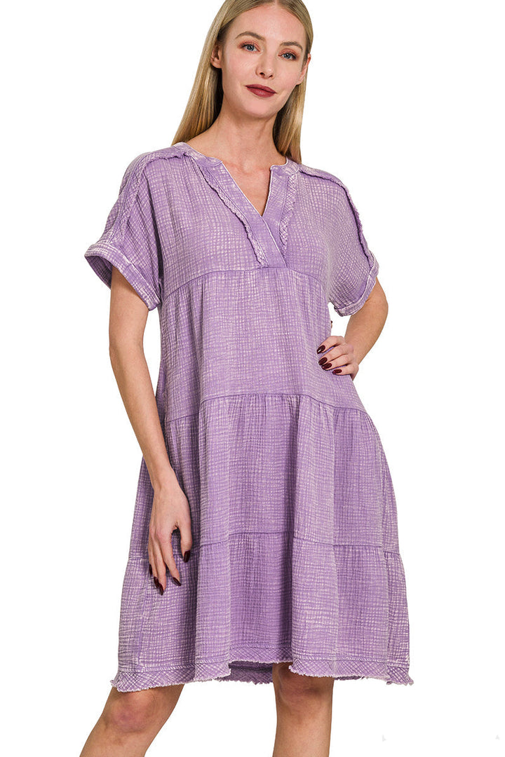 Mineral Washed Gauze Dress