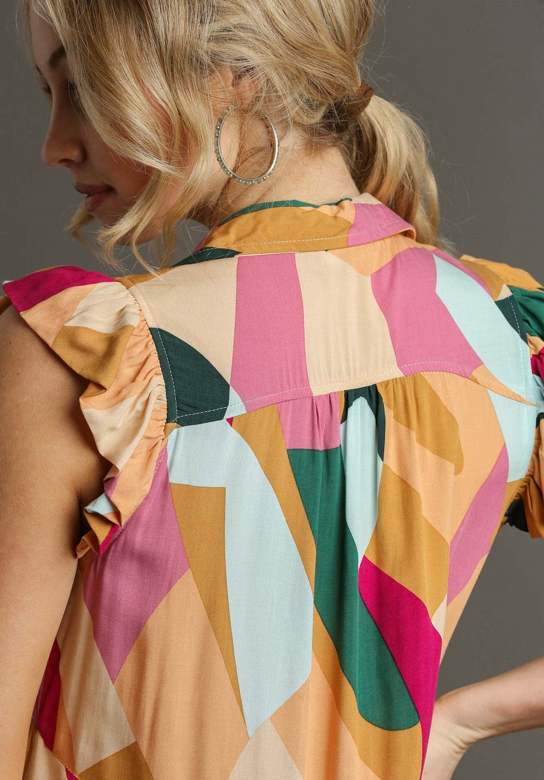Abstract Print Mini Dress