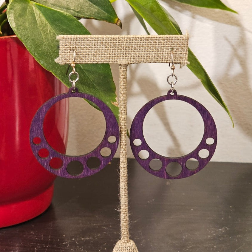 Inner Circles - Laser Cut Wooden Earrings
