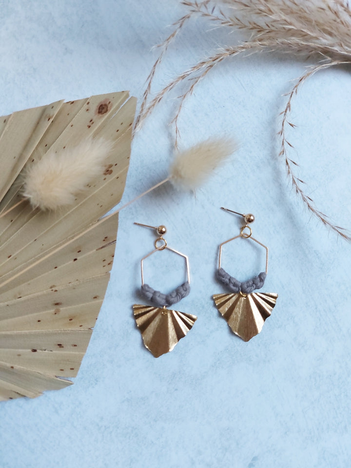 Boho Macramé Hexagon Dangles