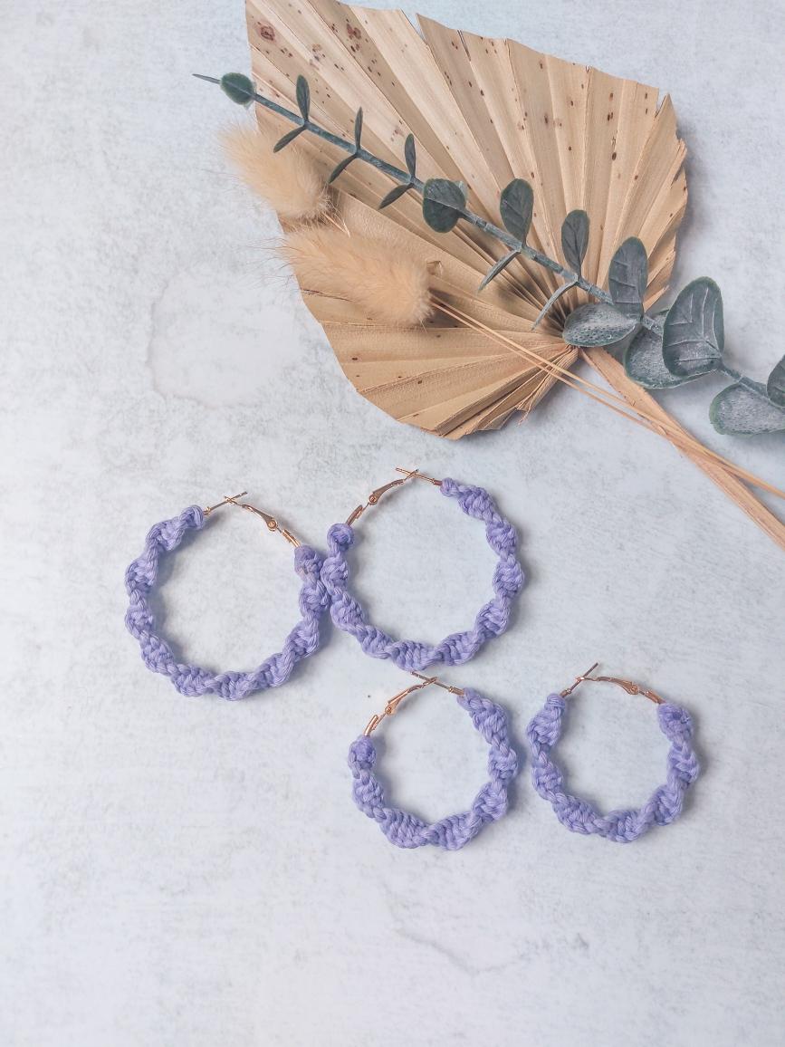 2" Lavender Spiral Hoop