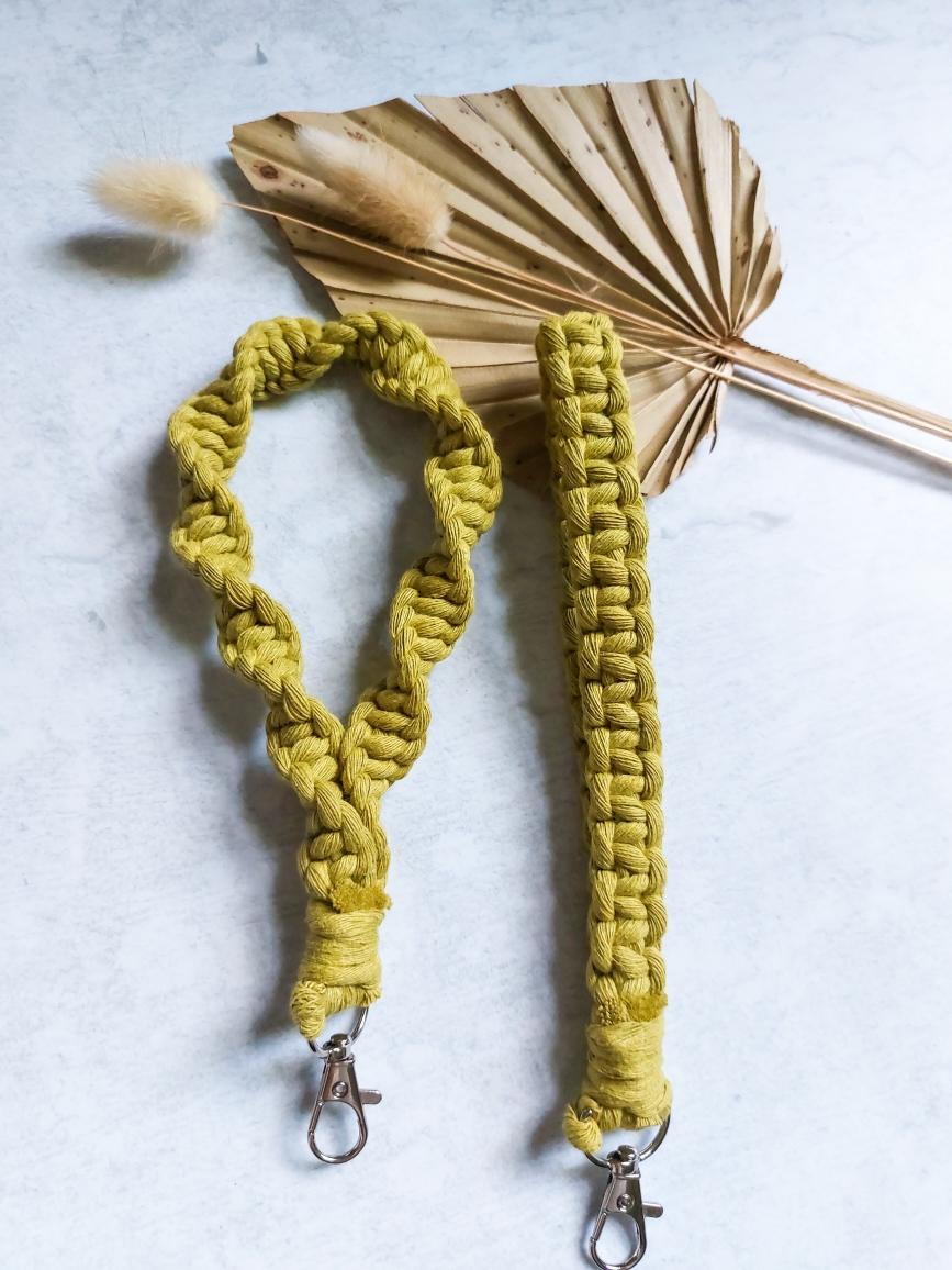 Handcrafted Macramé Wristlet - Silver Clasp
