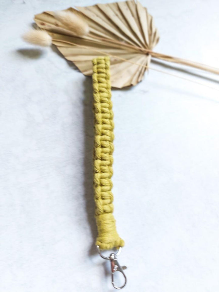 Handcrafted Macramé Wristlet - Silver Clasp