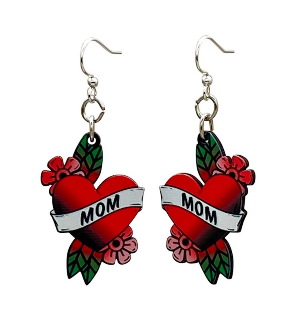 Green Tree Wooden Jewelry - Mom Tattoo