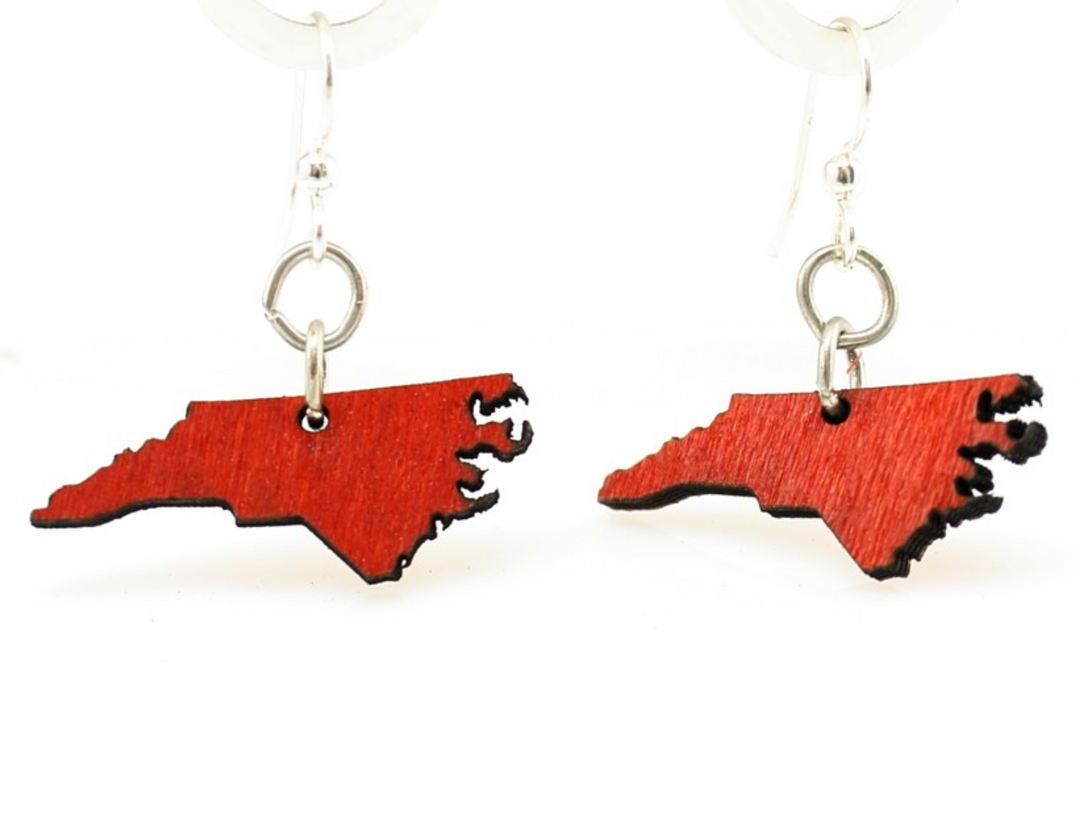 Green Tree Wooden Earring - North Carolina