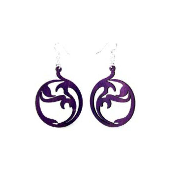Circle Art -  Laser Cut Wooden Earrings