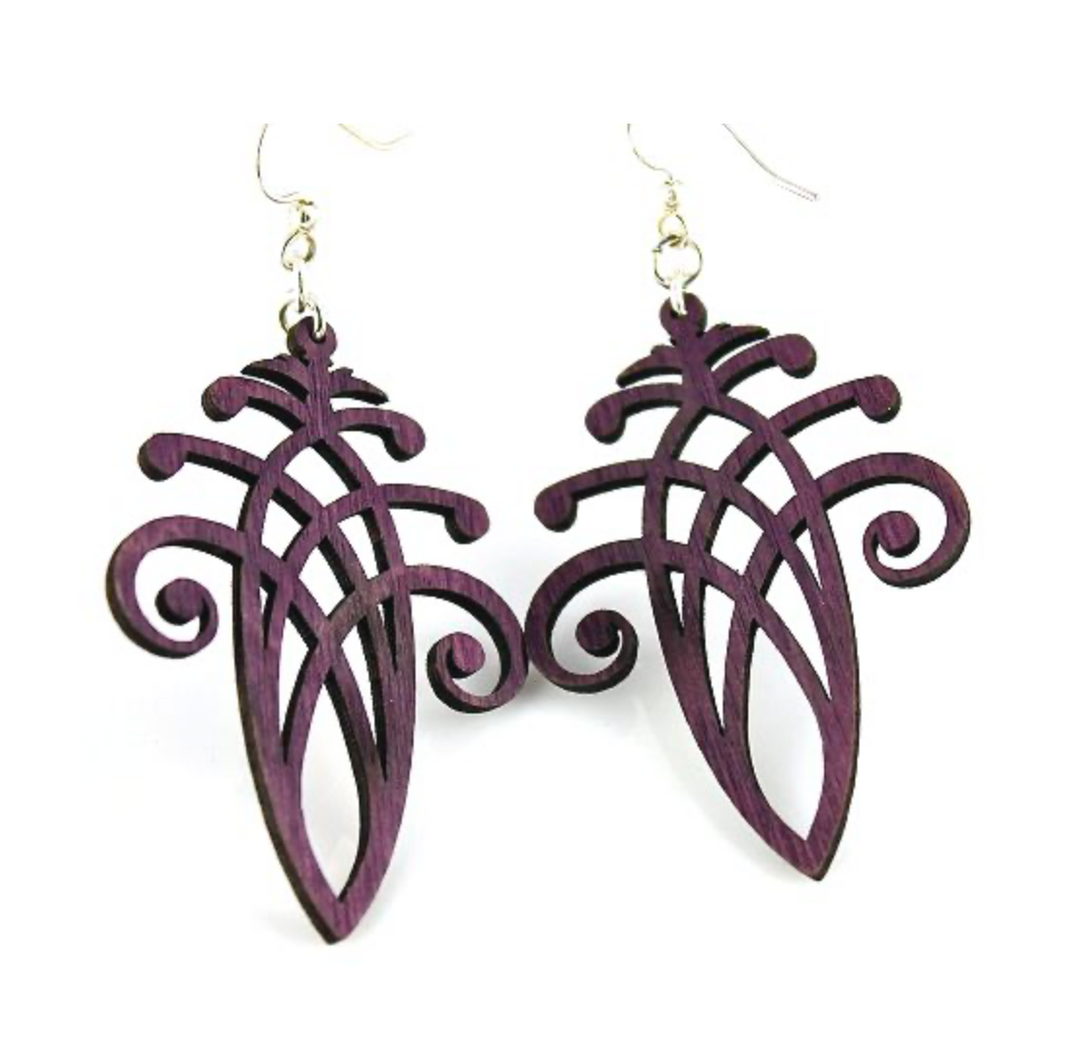 Fancy Acorn - Laser Cut Wooden Earring