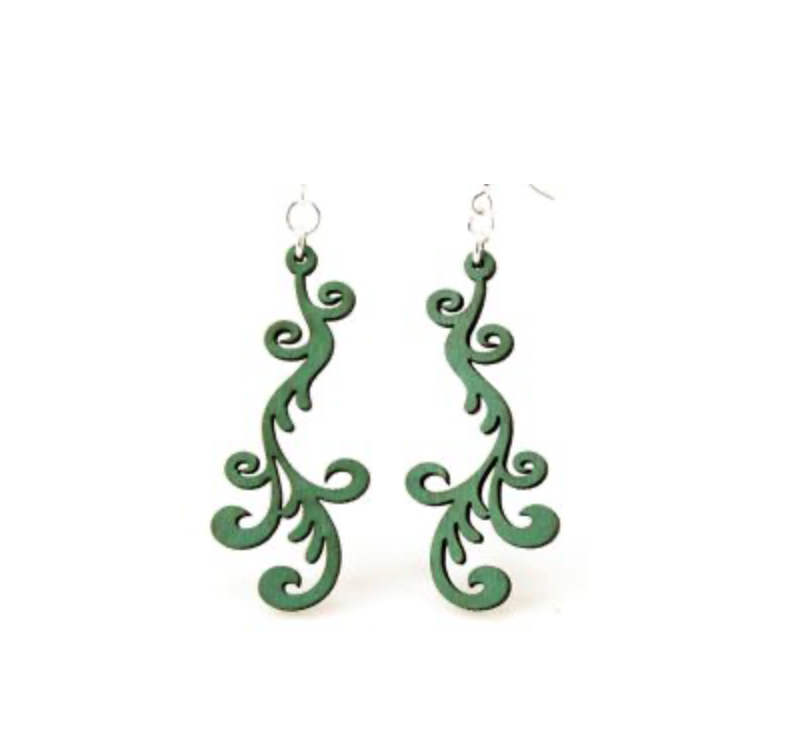 Falling Vine - Laser Cut Earring