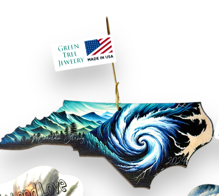 Asheville 'We Will Thrive Again' Wooden Ornament