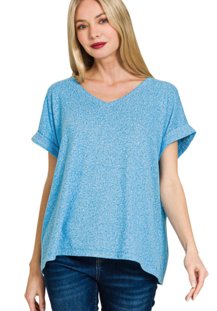 Short Sleeve Hacci Top