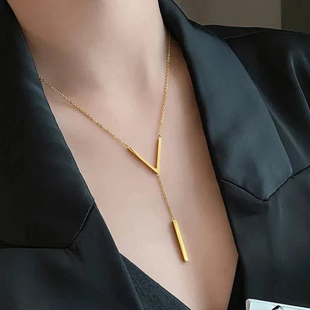 Y - Shape Drop Necklace