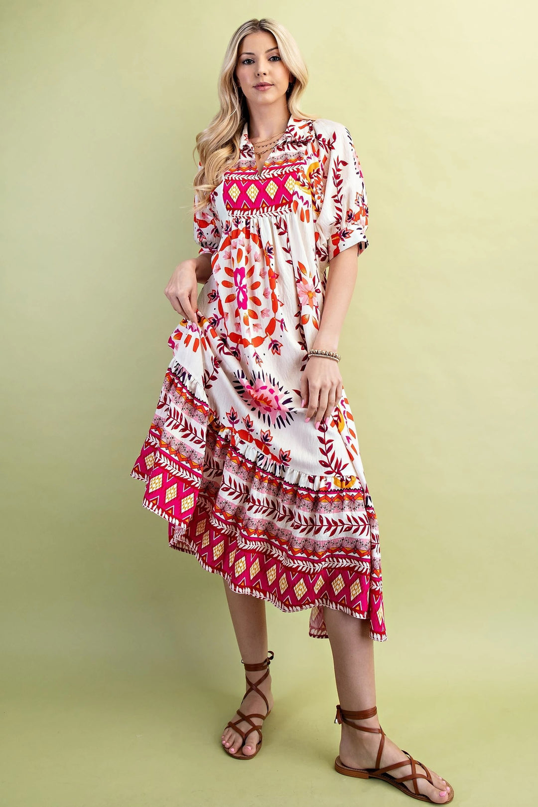 Puff Sleeve Maxi Dress