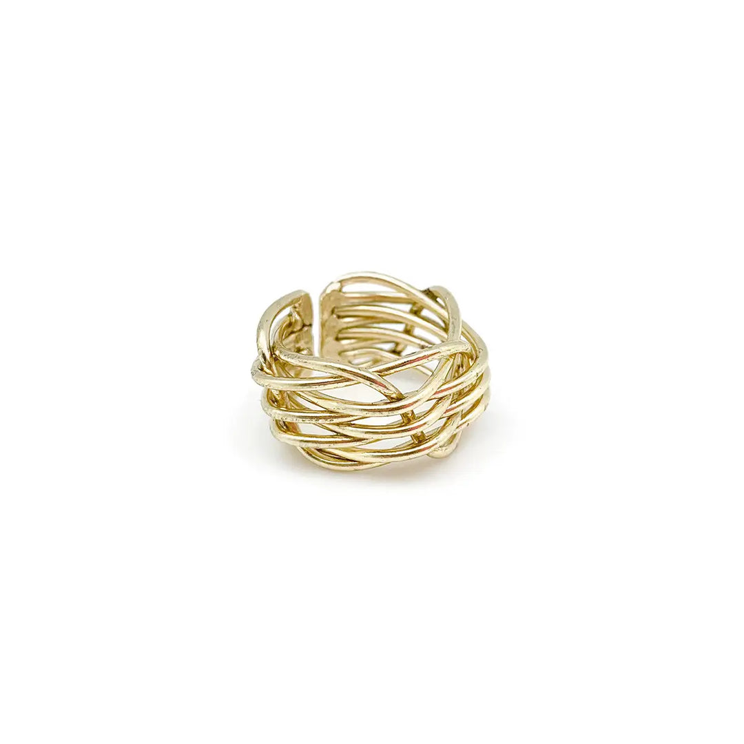 Anju Adjustable Brass Ring