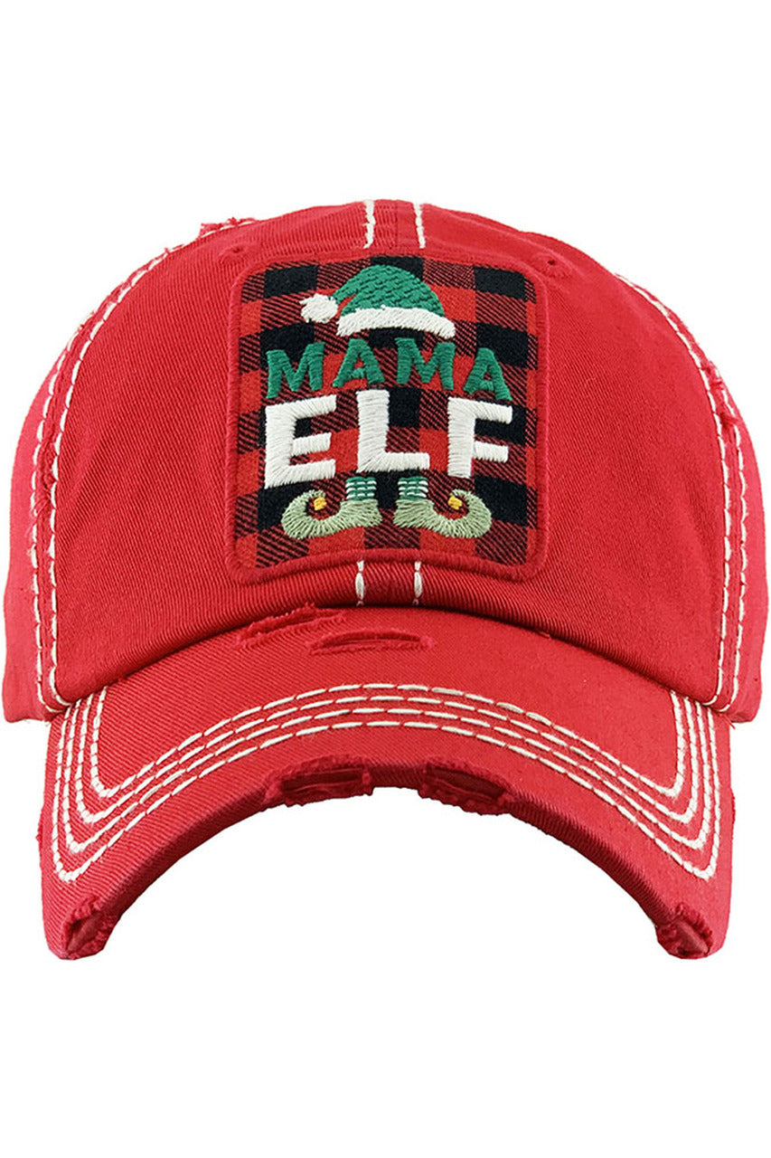 'Mama Elf' Vintage Baseball Cap