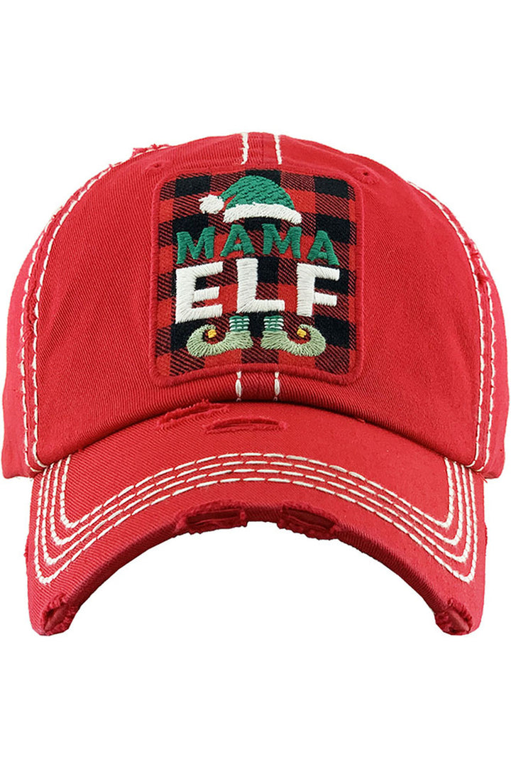 'Mama Elf' Vintage Baseball Cap