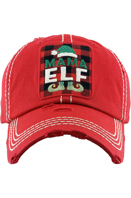 'Mama Elf' Vintage Baseball Cap