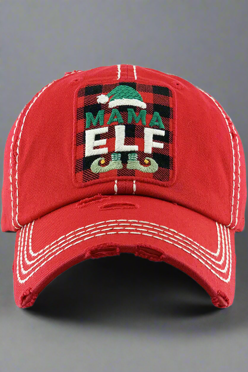'Mama Elf' Vintage Baseball Cap